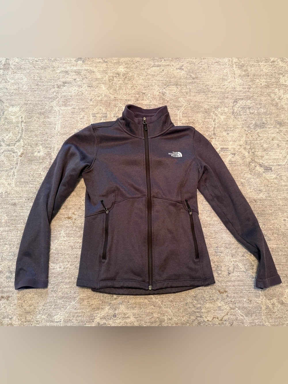 The North Face Women's Charcoal Full-Zip Fleece Jacket Small EUC